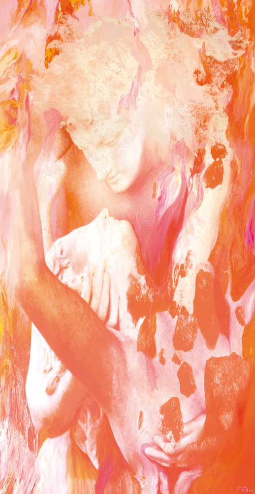 Bildtitel: „Und das Leben liebt mich“ Kunstdruck auf Leinwand aus der Bilderserie „Lichtblicke“ von Mirja Lang
