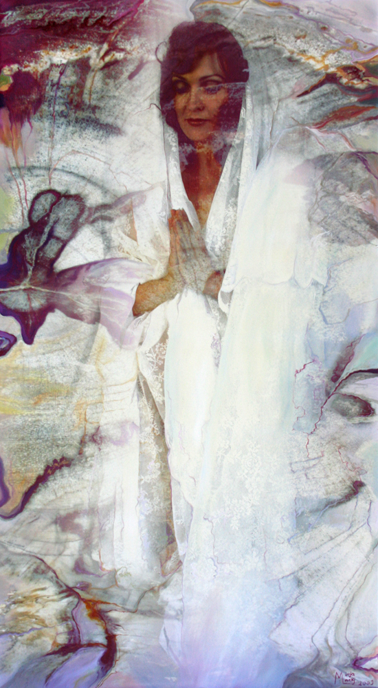 Bildtitel: „Verbindung“ Kunstdruck auf Leinwand aus der Bilderserie „Göttinnen in ihrer Essenz“ von Mirja Lang

