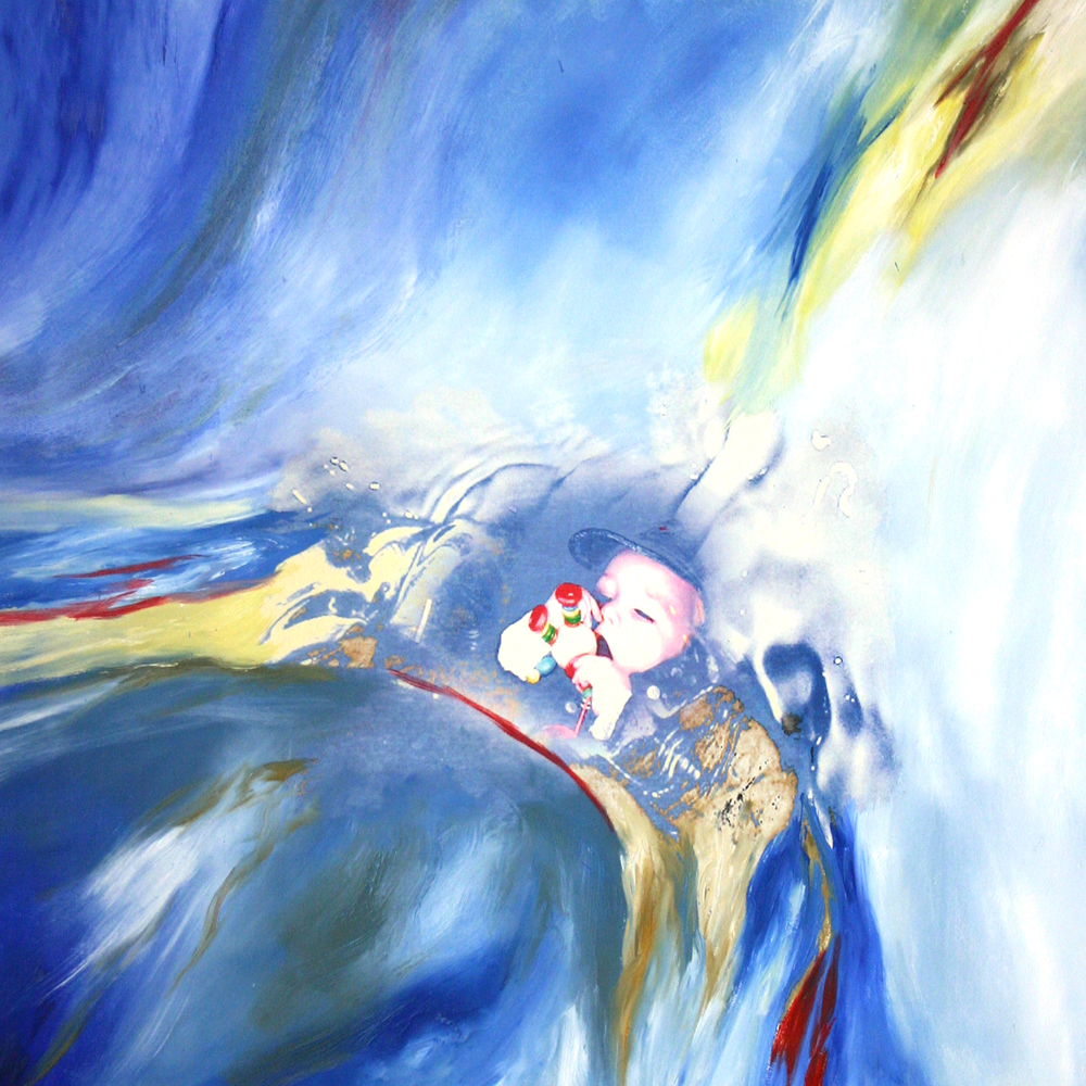 Bildtitel: „in sich“ Kunstdruck auf Leinwand aus der Bilderserie „Be-SINN-lich“ von Mirja Lang
