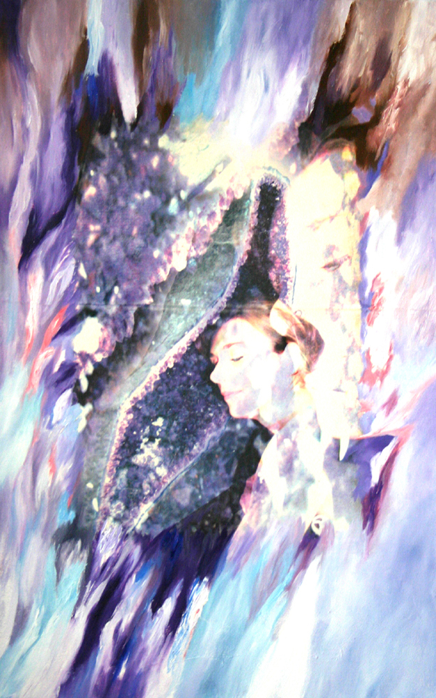 Bildtitel: „im Inneren“ Kunstdruck auf Leinwand aus der Bilderserie „Be-SINN-lich“ von Mirja Lang